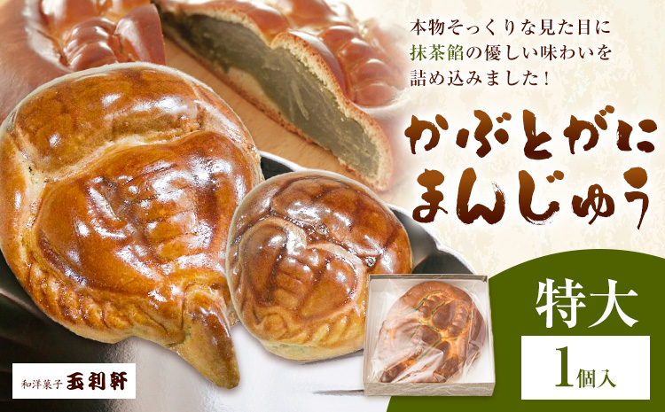 かぶとがにまんじゅう 特大 1個 株式会社玉利軒《30日以内に出荷予定(土日祝除く)》岡山県 笠岡市 まんじゅう 饅頭 お土産 和菓子 手土産 送料無料
