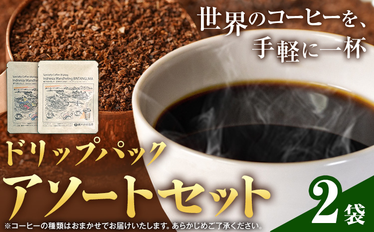 ドリップパック アソートセット 2パック サーヴ株式会社[30日以内に出荷予定(土日祝を除く)]岡山県 笠岡市 コーヒー 珈琲 スペシャルティコーヒー お試し 珈琲