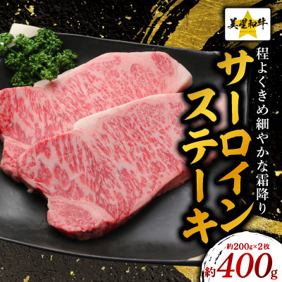 サーロインステーキ約400g(約200g?2枚)【美星和牛】【配送不可地域：離島】【1234921】