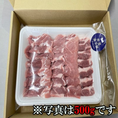 美星満天豚 焼肉用 豚肩ロース(又は豚ロース)500g(真空パック)【配送不可地域：離島】【1584133】