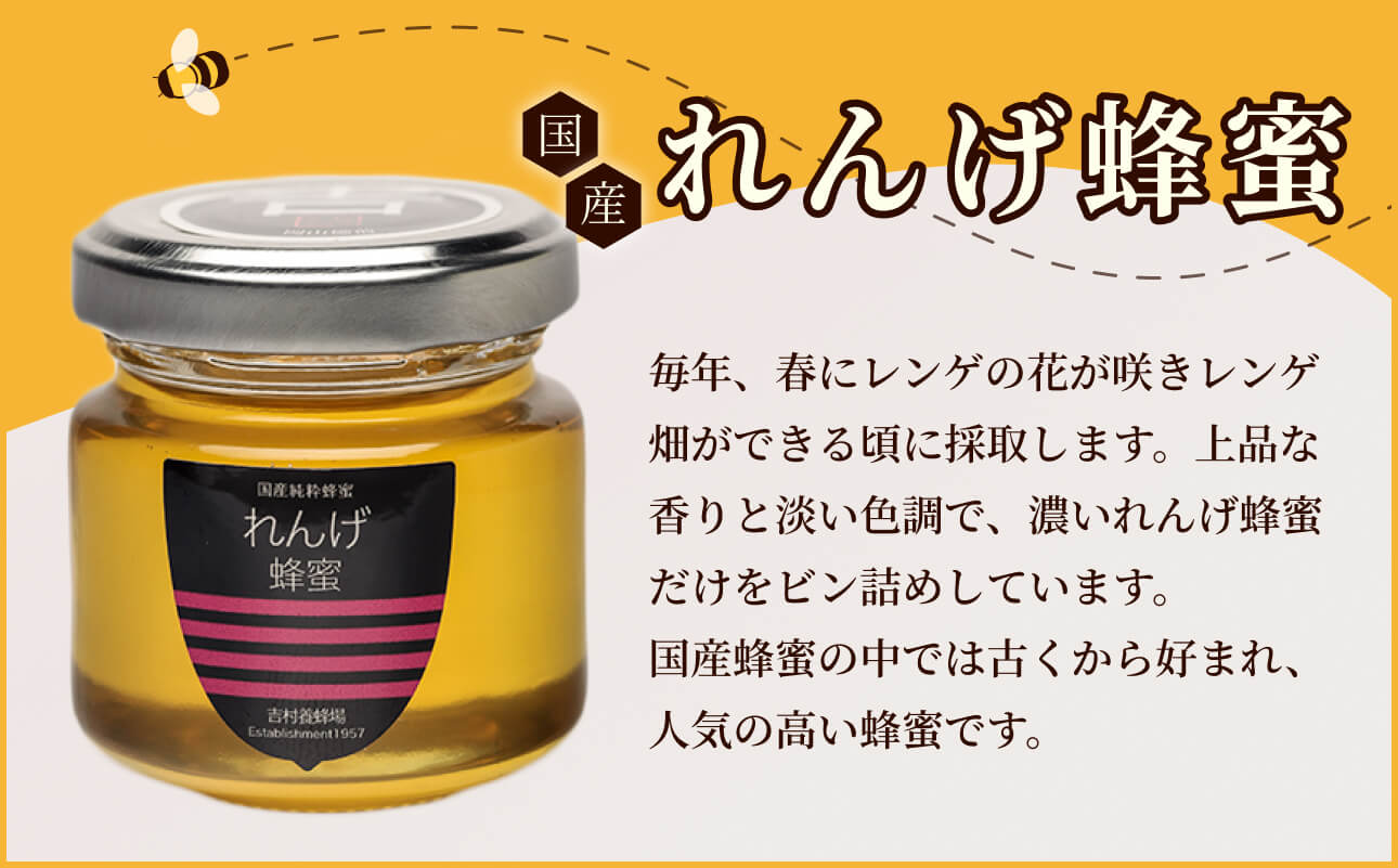備前産 令和8年採取 純粋蜂蜜セット19（れんげ蜂蜜・あかしあ蜂蜜・百花蜂蜜）50g×各1本【ギフトパック入 のし可 はちみつ 蜜 ハチミツ 備前市】