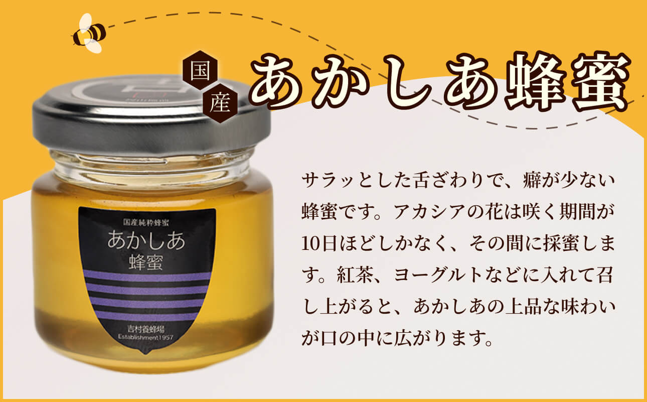 備前産 令和8年採取 純粋蜂蜜セット19（れんげ蜂蜜・あかしあ蜂蜜・百花蜂蜜）50g×各1本【ギフトパック入 のし可 はちみつ 蜜 ハチミツ 備前市】