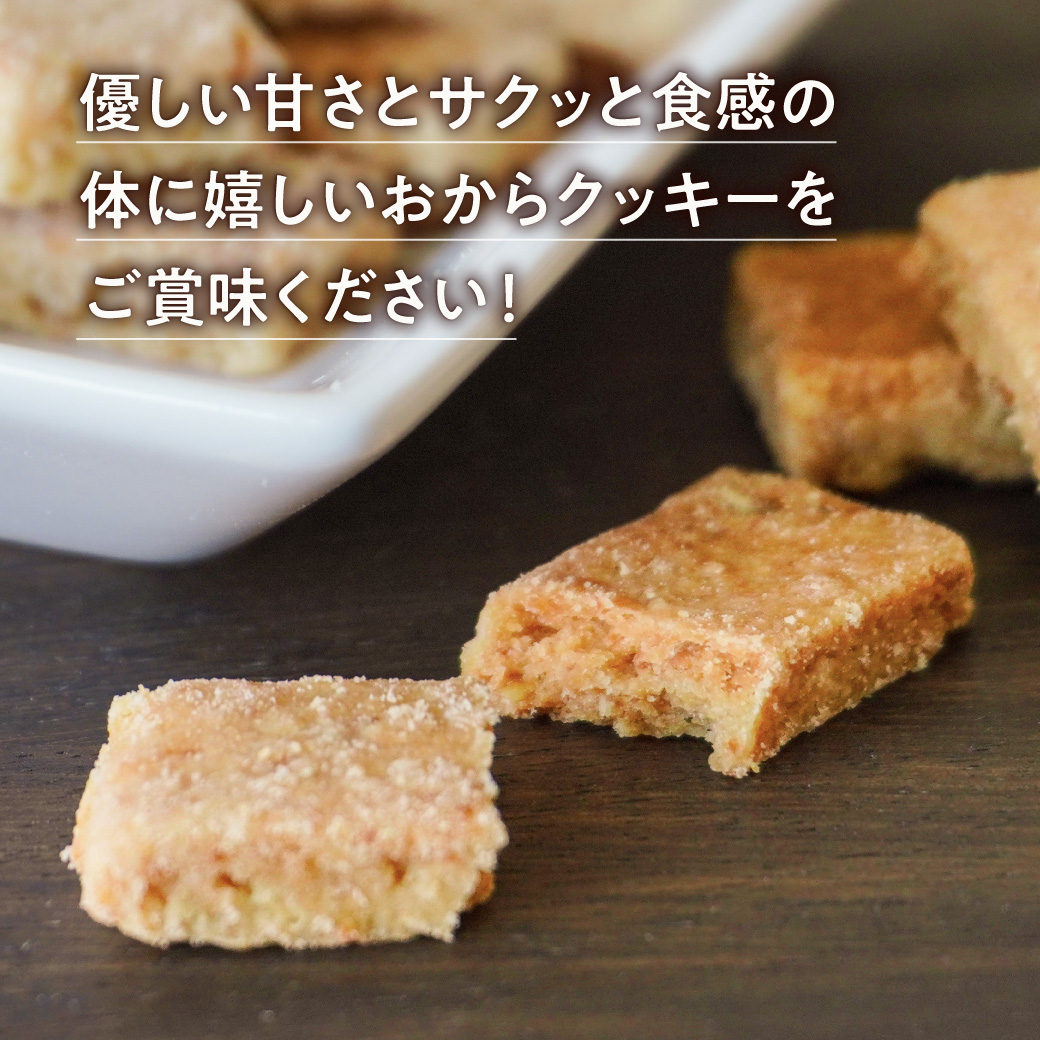 国産大豆のおからクッキー(米粉プレーン) 100g×5袋 【おから 米粉 クッキー グルテンフリー サクサク お茶請け 食物繊維 たんぱく質 ギフト】