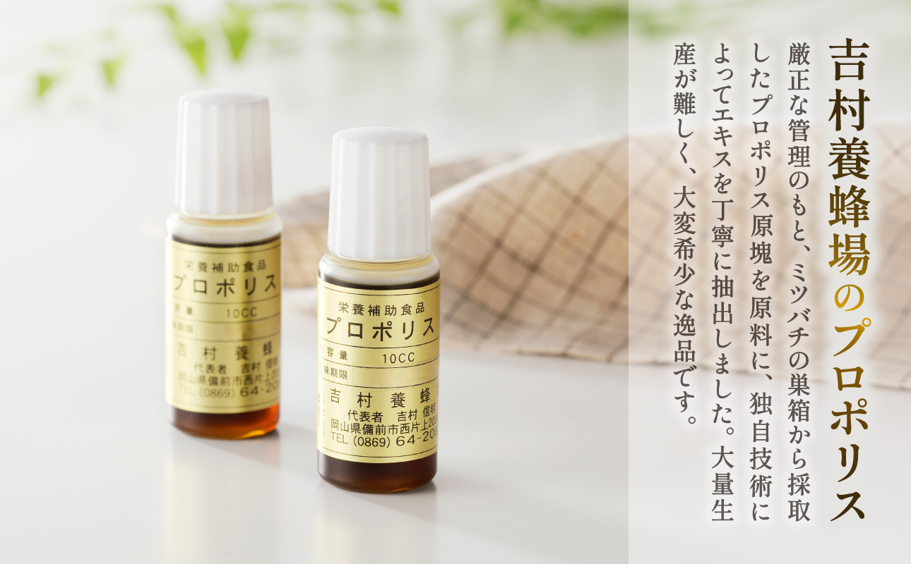 令和7年採取 純粋蜂蜜 液体 プロポリス10cc×２本セット