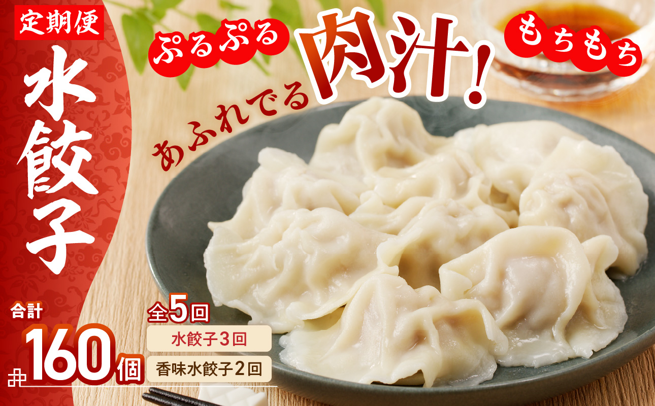 餃子 水餃子 定期便 5回発送（うち香味2回） ミシュラン 山東水餃大王 定期便（5回発送B）香味入り