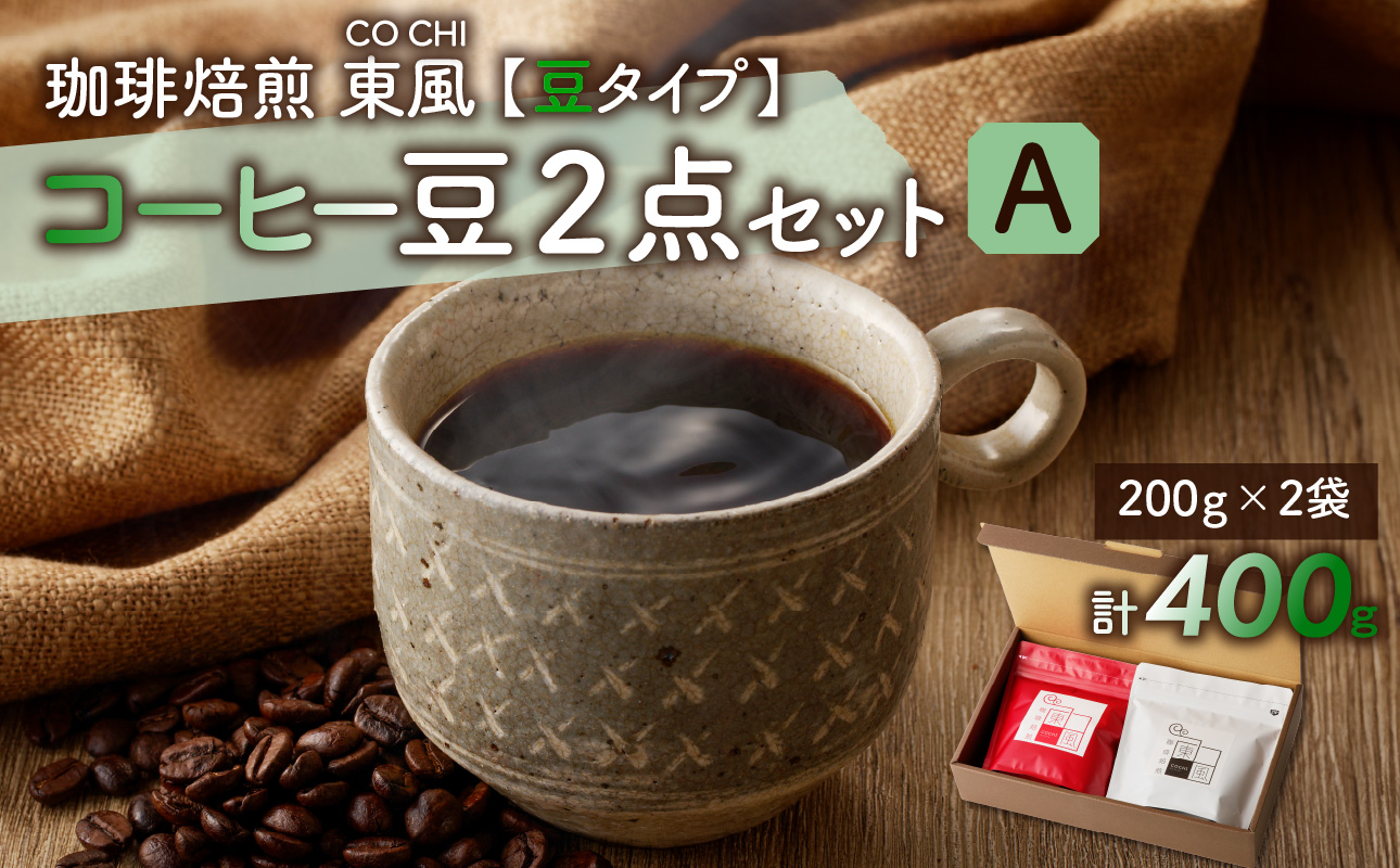 自家焙煎　東風（こち）コーヒー豆2点セットA