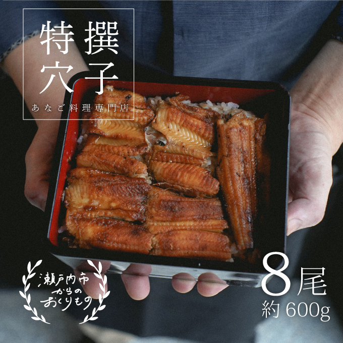 穴子 焼き穴子 8尾入 600g 蒲焼き 小分け 真空パック 厳選 特選 不揃い 小ぶり 魚貝類 魚介類 おかず 和食 魚料理 青島 冷蔵 冷蔵配送 岡山 岡山県 瀬戸内市
