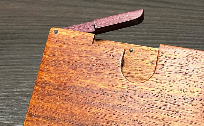 木 の 名刺入れ （カリン/パープルハート） bolly木工房 木材 ビジネスシーン 工芸品 雑貨 日用品 