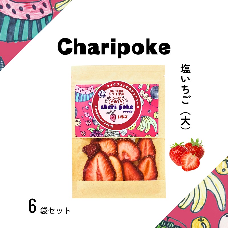 ドライフルーツ Chari poke チャリポケ 塩 ドライ果実 いちご 大サイズ 岡山