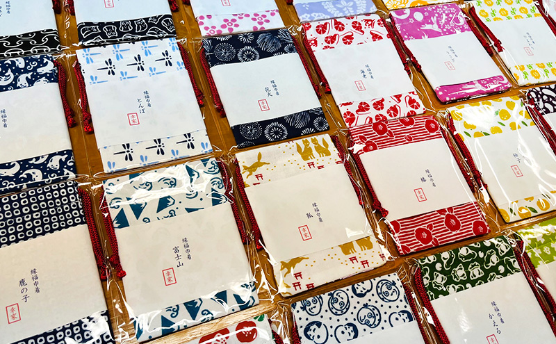 縁福巾着 (H13.5cm×W10cm) おまかせ 5枚セット 全50種類以上 巾着 巾着袋 ポーチ セット ハンドメイド 和風 和柄 岡山 赤磐市