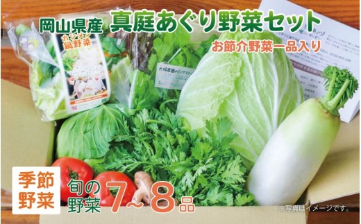 まにわの野菜 真庭あぐり野菜セット 7～8品 カット野菜入り / 詰め合わせ 産地直送 お試し 岡山県 新鮮 あぐりガーデン 国産 【配送不可：北海道／沖縄県／離島】  【jujy046-01】