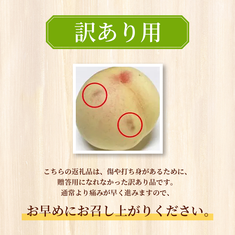 【2026年先行予約】 岡山県産 白皇 3.8kg 訳アリ 白桃 はくおう 花田青果【8月中旬～9月初旬まで順次発送予定】/ 桃 もも モモ 果物フルーツ 訳あり品 岡山県【hnds008】
