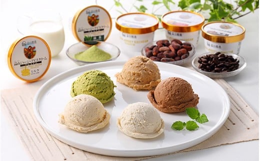 蒜山ジャージープレミアムアイスクリーム 12個セット / 岡山 真庭 極上スイーツ プレゼント ギフト ジャージー 牛乳 バニラ ミルク チョコ コーヒー 抹茶 アイス 贈答 食べ比べ 【hiru011-01】