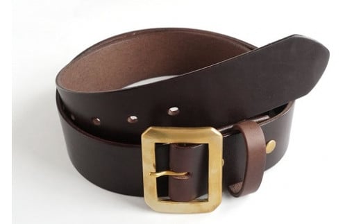 E STREET LEATHER ホーウィン・クロムエクセル 4cm幅 レザーベルト ブラウン（30インチ 76.5cm） 【star007-1-01】