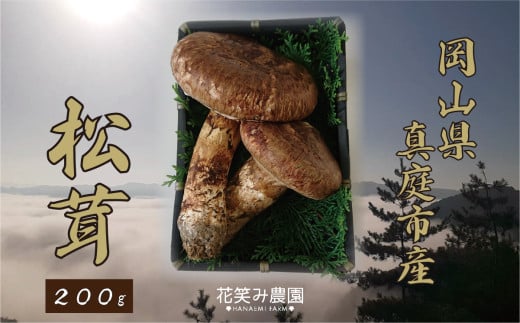 【2026年先行予約】 花笑み農園　岡山の『松茸』200g 【hana011-02】