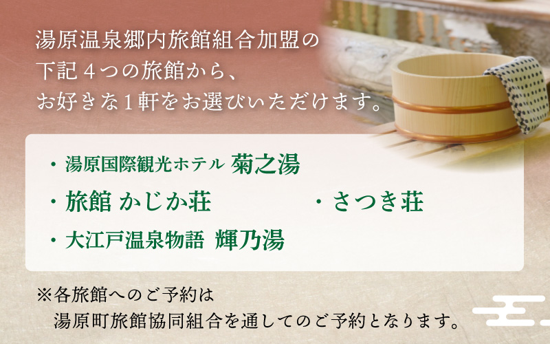4つの旅館から選べる 湯原温泉郷ペア宿泊券【お気軽コース】 （1泊2食付きプラン 平日限定） 岡山県真庭市 旅行 チケット 観光 【ycrk003-01】
