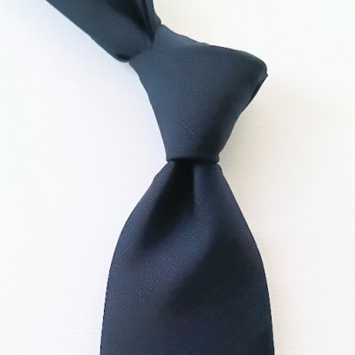 イタリア産ウール生地ネクタイ・メランジネイビー【1669343】