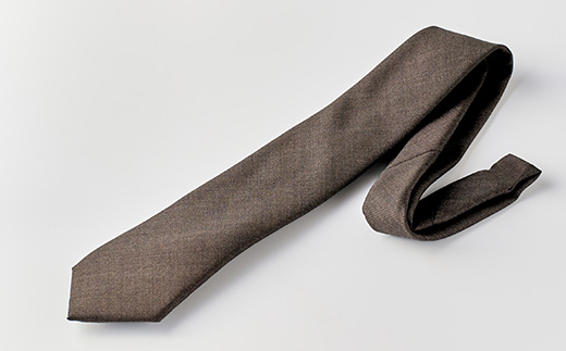 イタリア産WOOL100%ネクタイ/ブラウン【1663407】