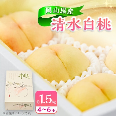 【岡山県産】清水白桃 約1.5kg(4〜6玉)【配送不可地域：離島・北海道・沖縄県】【1415011】