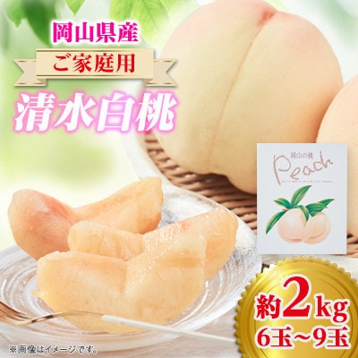 【発送月固定定期便】岡山の美味しい果物 ご家庭用清水白桃2kg・シャインマスカット1房全2回【配送不可地域：離島】【4086293】