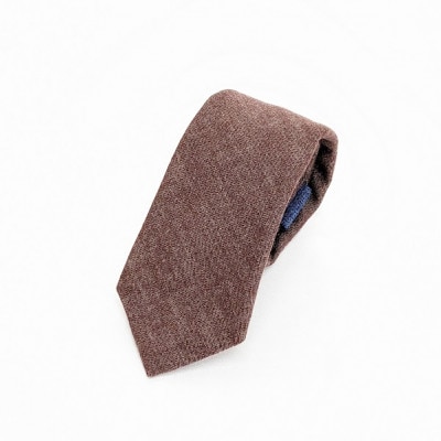 岡山産デニムネクタイ【DeniMUSASHI】ハンガーパッケージ付・ブラウン【1456892】