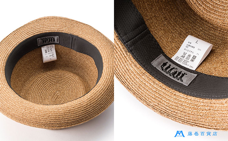 麦わら帽子 藤巻百貨店×襟立製帽所 ROUBOUペーパーブレードポークパイ 1個【カラー：ネイビー】サイズ調整機能付 57.5-59cm 株式会社caramo《60日以内に出荷予定(土日祝除く)》岡山県 浅口市 帽子 麦わら帽子 送料無料