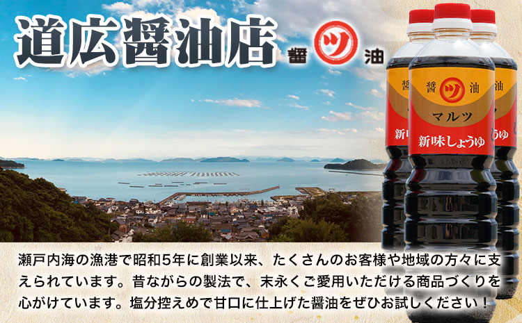 醤油 つゆ 濃口醤油2本+つゆ1本セット 1L×3本 道広醤油店《90日以内に出荷予定(土日祝除く)》岡山県 浅口市 濃口醤油 甘口醤油 調味料 しょうゆ つゆ 醤油セット 送料無料