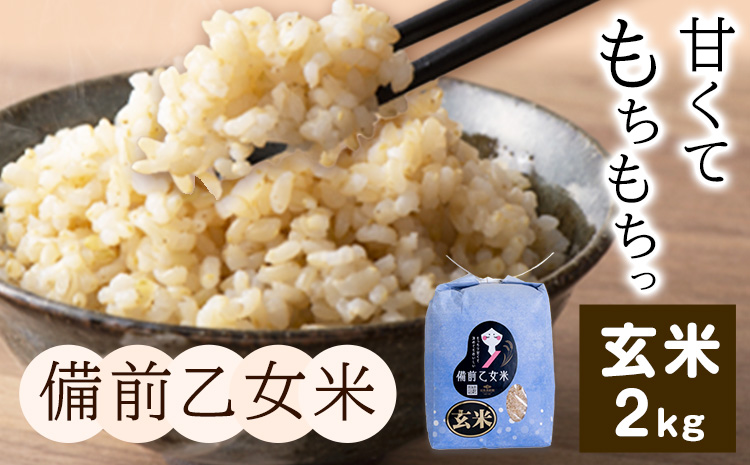 米 こめ コメ 備前乙女米 玄米 2kg 石原果樹園《30日以内に出荷予定（土日祝除く）》岡山県 浅口市 ご飯 お米 国産 岡山県産 送料無料