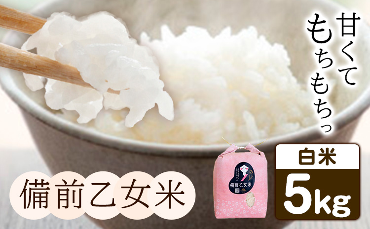 米 こめ コメ 備前乙女米 白米 5kg 石原果樹園 《30日以内に出荷予定(土日祝除く)》岡山県 浅口市 ご飯 お米 国産 岡山県産 送料無料