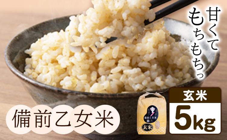 米 こめ コメ 備前乙女米 玄米 5kg 石原果樹園 《30日以内に出荷予定(土日祝除く)》岡山県 浅口市 ご飯 お米 国産 岡山県産 送料無料