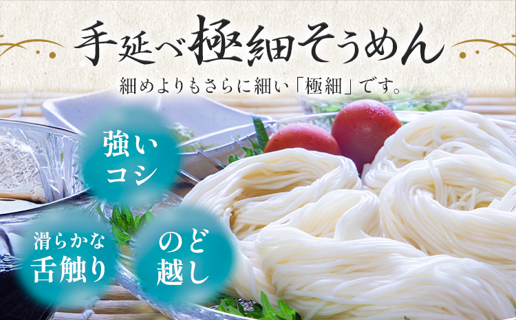 そうめん 素麺 手延べ 手延べそうめん 極細 1kg (50g×5束×4袋) 宮田製麺株式会社《30日以内に出荷予定（土日祝除く）》岡山県 浅口市 送料無料 麺 贈答用 ギフト お取り寄せ お歳暮 乾麺 素麺 麺類 備蓄 特産品 グルメ 小分け