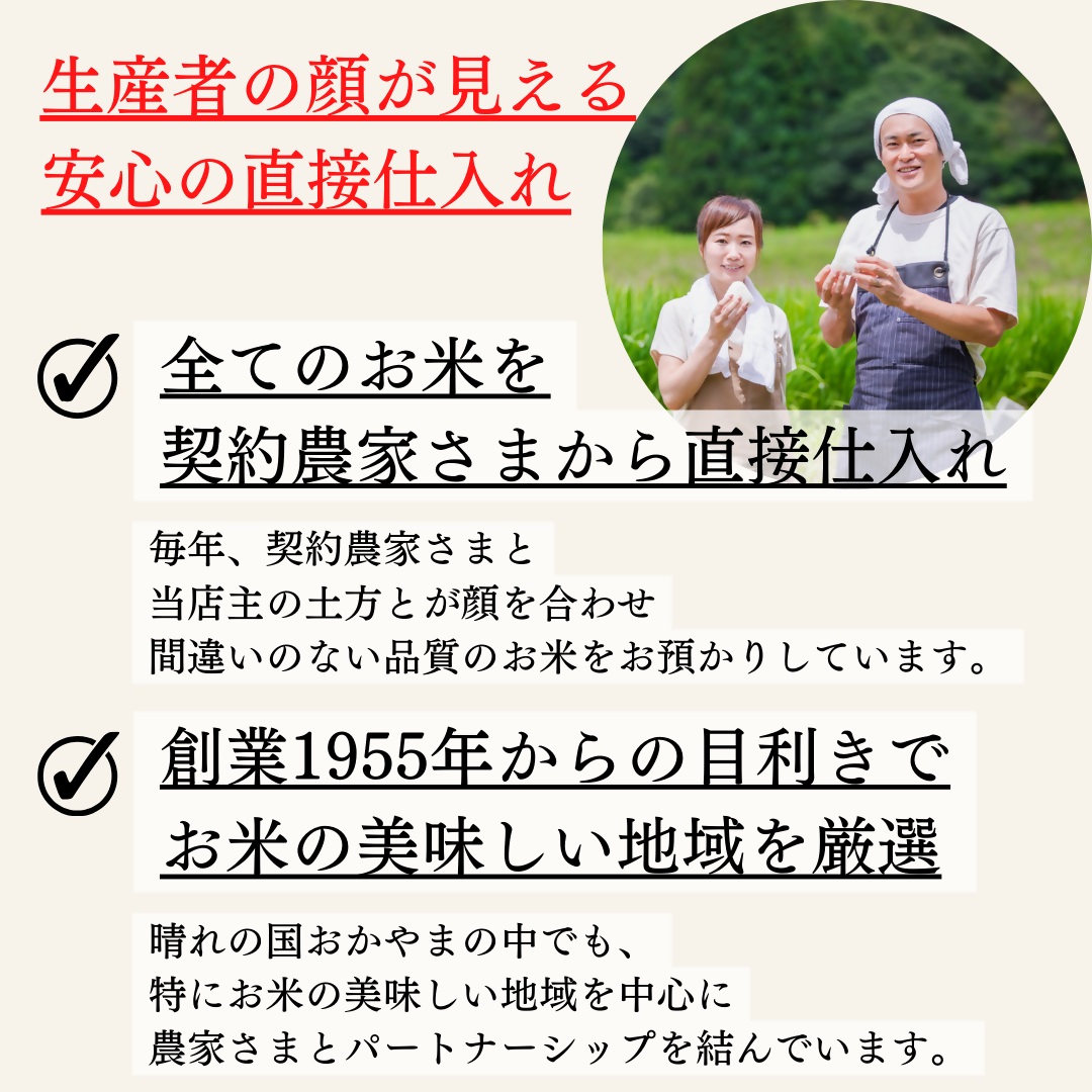 【定期便】岡山県産　米　ヒノヒカリ・にこまる・朝日・アケボノ・きぬむすめ・あきたこまち（令和6年産）20kg×3回