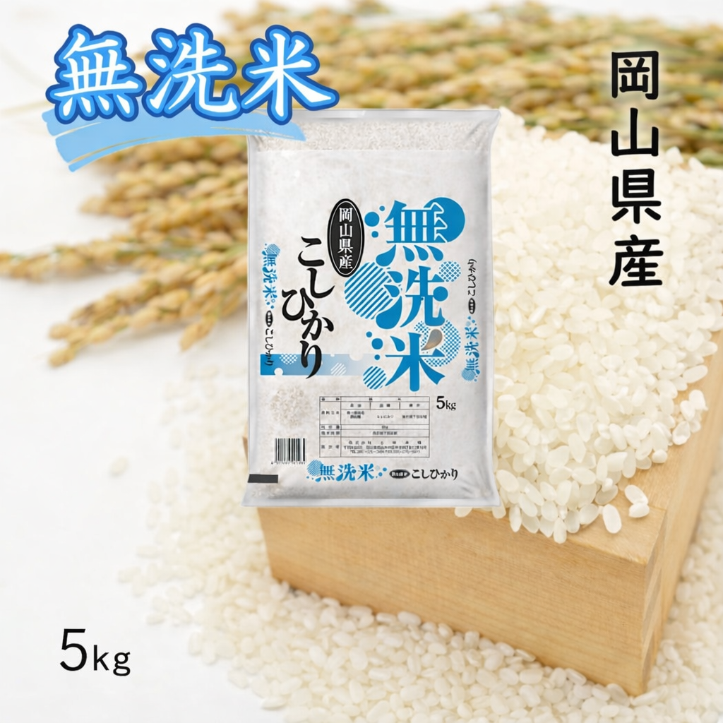 【10月発送開始】＜令和８年産＞ 岡山県産 こしひかり 無洗米 5kg