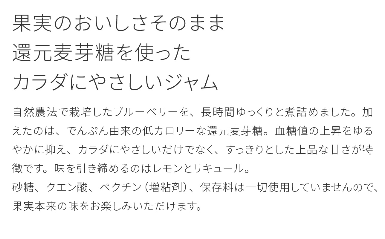 果実たっぷり自然農法のブルーベリージャム　400g×3