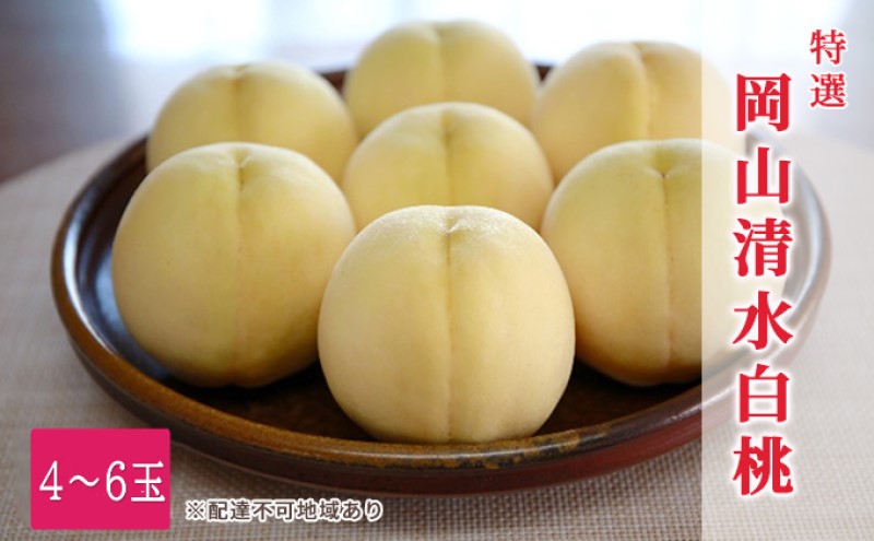 桃 2026年 先行予約 特選 岡山清水白桃 4～6玉 1.5k箱（正味内容量1.3kg以上）もも モモ 岡山県産 国産 フルーツ 果物 ギフト おやつ デザート やわらかい 果汁たっぷり 香り高い 岡山の桃 岡山の果物