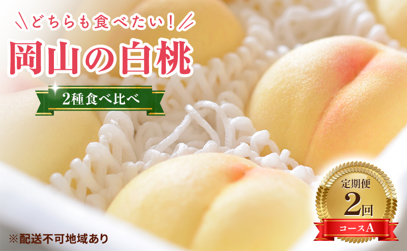 【2025年 先行予約】桃 岡山県産 岡山 白桃 2種 食べ比べ プラン 2回 コースA ( 白鳳 ・ 清水白桃 各1.5kg) 《2025年7月上旬-8月上旬頃出荷》 白桃 岡山 数量限定 期間限定 岡山 里庄町 モモ もも 桃 定期便