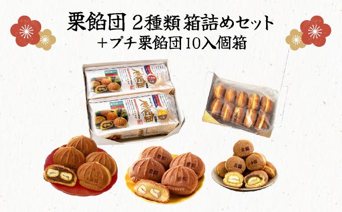 I-7.栗餡団・２種類箱詰めセット＋プチ栗餡団10入個箱【010-a008】
