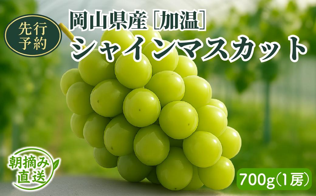 [2026年先行予約][加温]岡山県産シャインマスカット 700g(1房入)