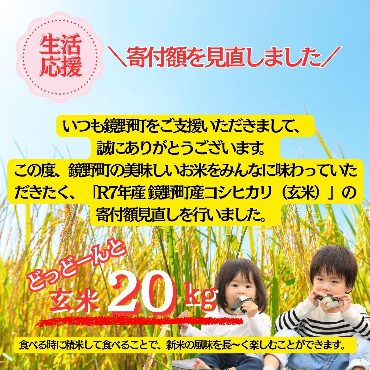 令和7年産 鏡野町産コシヒカリ 玄米 20kg【033-a010】