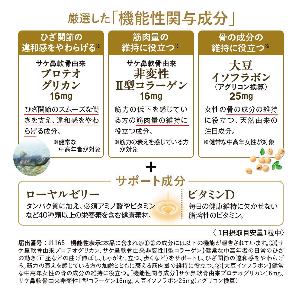 筋骨ケア　ローヤルロコモ〈30粒〉（02178）【006-a143】【山田養蜂場】｜機能性表示食品 サプリ サプリメント ローヤルロコモ 筋肉ケア 骨ケア 岡山県 鏡野町