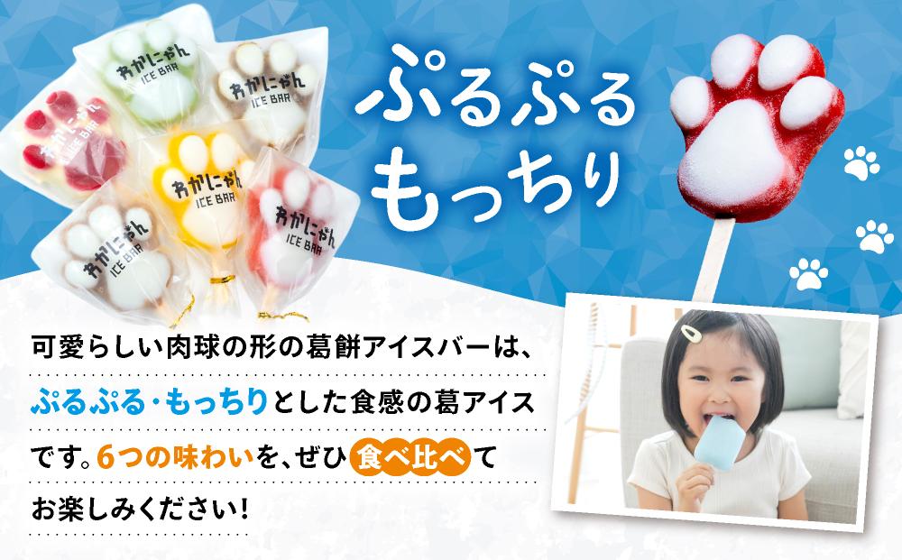 葛餅アイスバー わかにゃんセット（6本入り）｜アイス アイスバー 葛餅 くず餅 葛餅アイス フルーツアイス スイーツ お取り寄せスイーツ ギフト 詰め合わせ 抹茶 チョコ 岡山県 鏡野町