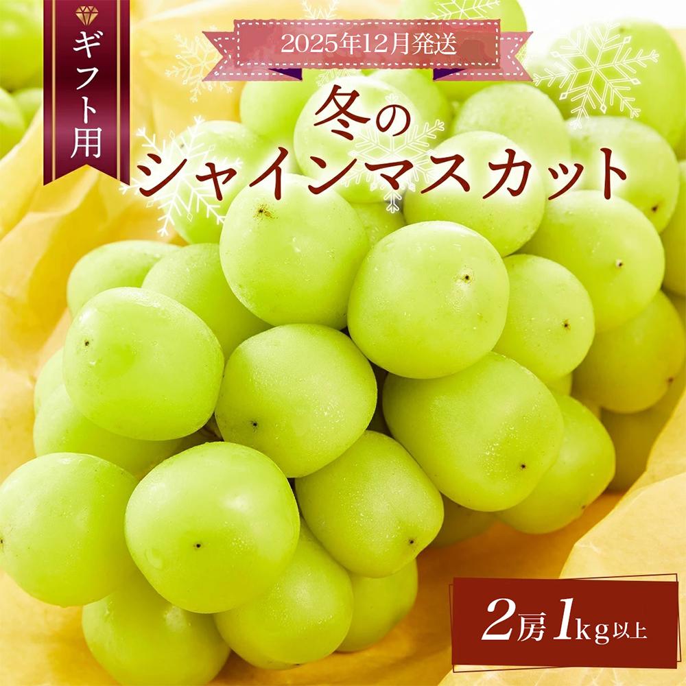 ＜2025年12月発送＞【ギフト】岡山県産 冬のシャインマスカット 2房 １kg以上 [025-a033]