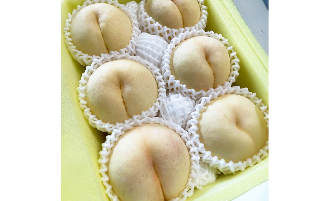 【先行予約】 岡山の白桃 ・ 瀬戸内白桃 2kg箱（約6個～9個） 【2025年8月下旬～2025年9月上旬発送予定】 ／ 桃 もも モモ はくとう せとうちはくとう 果物 くだもの フルーツ デザート 冷蔵