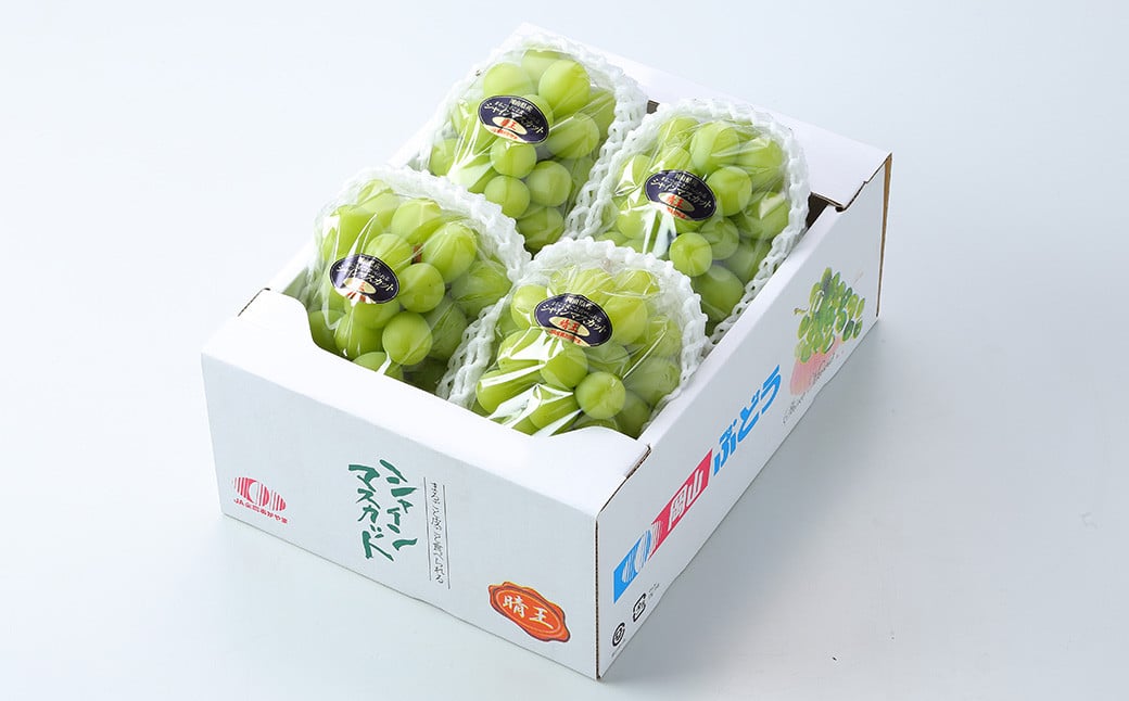 シャインマスカット 晴王 3～6房 計約2kg 【2026年8月下旬～11月下旬迄発送】 ／ マスカット 葡萄 ぶどう 果物 果実 フルーツ 種なし 皮ごと 大粒 岡山県 美咲町 冷蔵