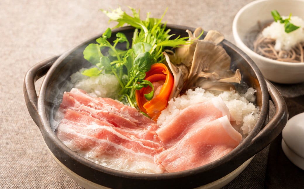 おかやまピーチポーク しゃぶしゃぶセット 4～6人前（ゆず塩ぽん酢付き） 計約560g 豚肉 ポーク ロース バラ お肉 肉 しゃぶしゃぶ 鍋 セット ポン酢 冷凍 岡山県