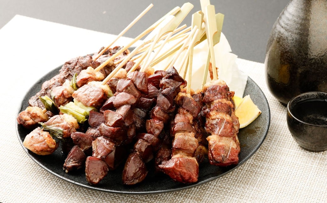 『京鴨』鴨肉 ふるさと串盛り 20本セット（約750g）／ むね串 むねネギ串 砂ずり串 ハツ串 食べ比べ 【配達不可：離島】