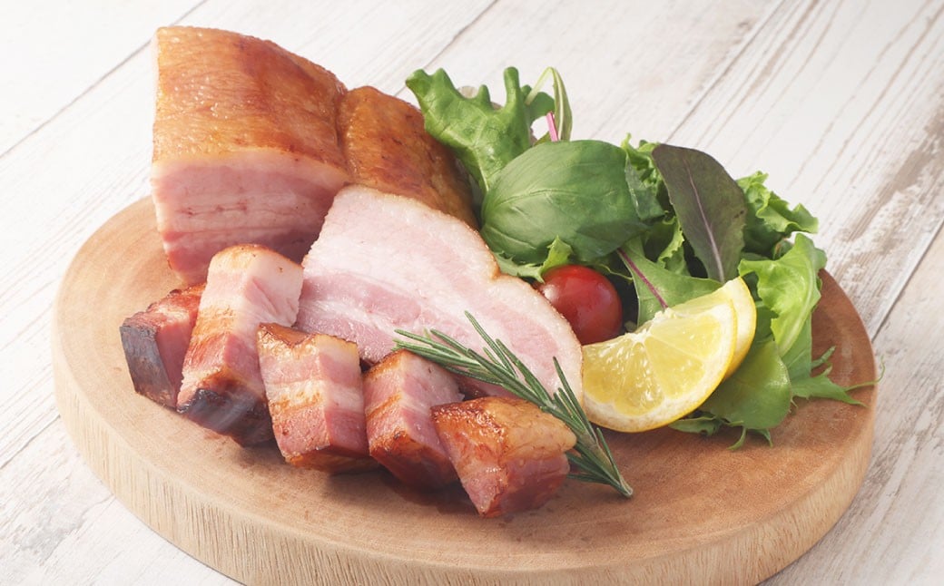 岡山ピーチポークベーコン ブロック 350g ／ ピーチポークベーコン ベーコン ベーコンブロック 豚肉ベーコン ピーチポーク 豚肉 豚