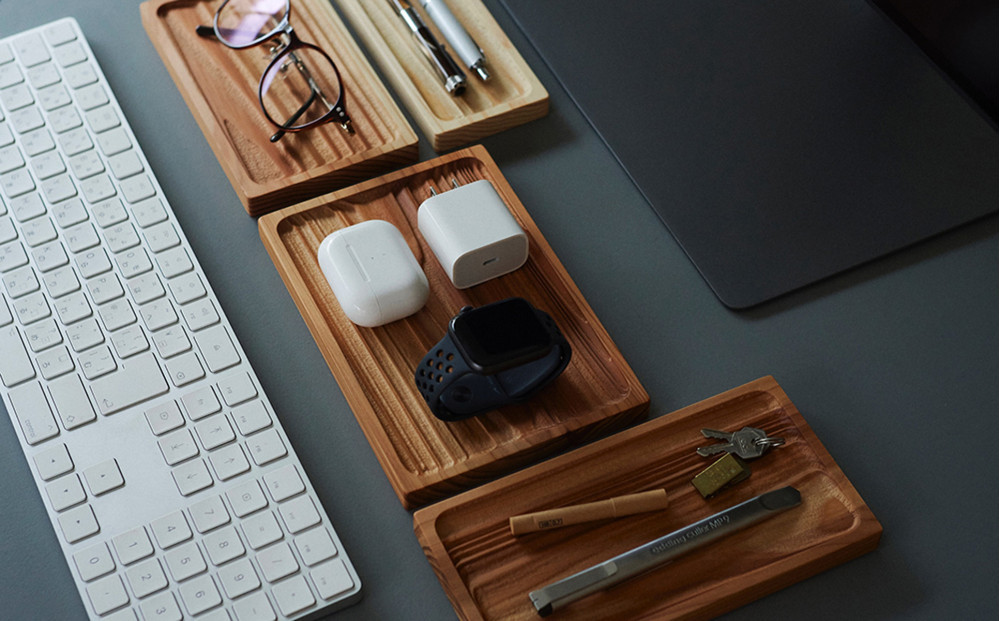 Ten＆O　広島県産杉　木製トレイ 「瀬戸の波」Lサイズ