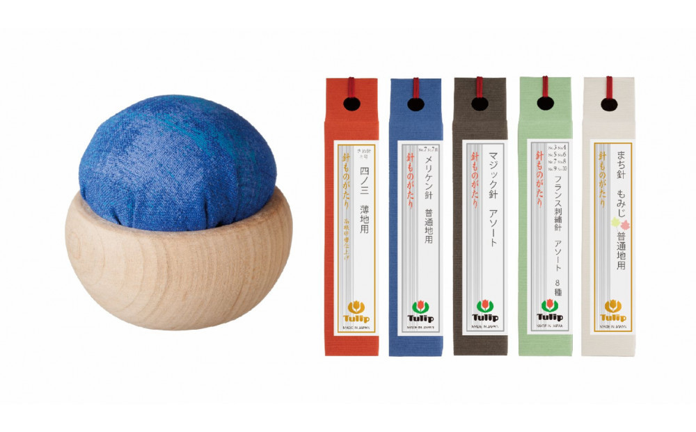 なめらかに通る、まっすぐ伝わる想い「針ものがたり 5種」、季節の色をイメージした「針やま　瑠璃色(文月)」のセット