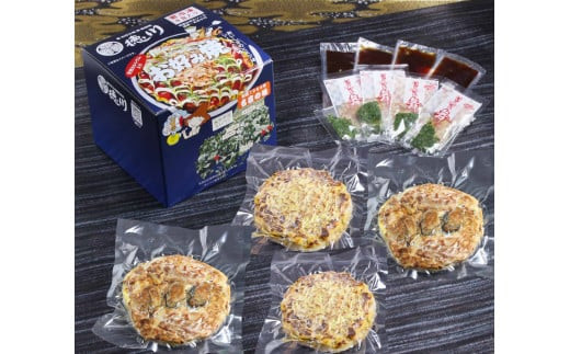 徳川特製お好み焼 【豚肉・そば入り（2食）豚肉・かき入り（2食)セット 】